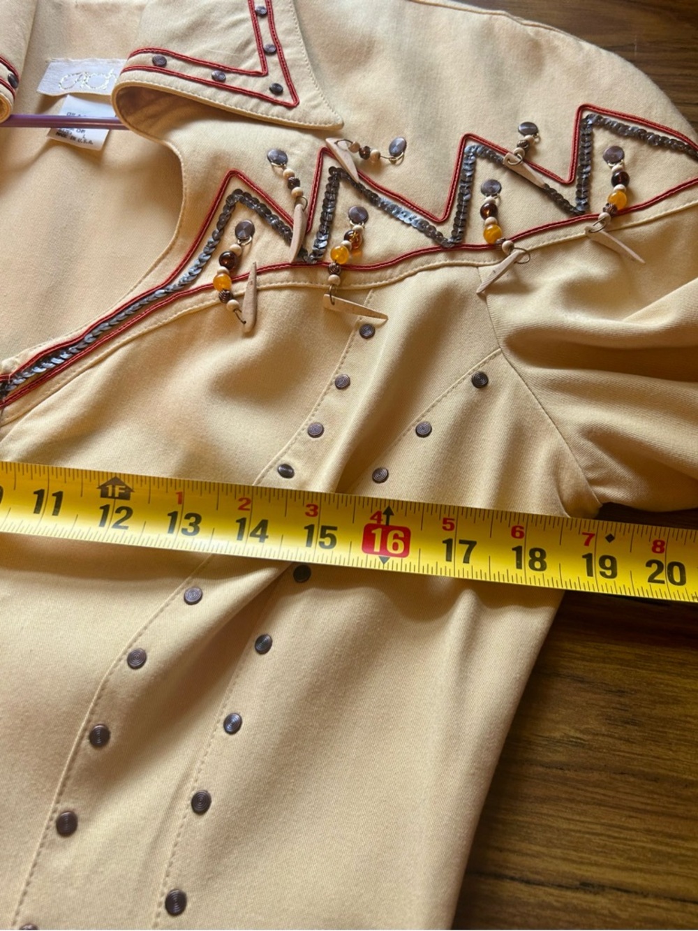 Vintage Cache Western Beaded Jacket Studded Cowgirl Rodeo USA - Picture 10 of 10